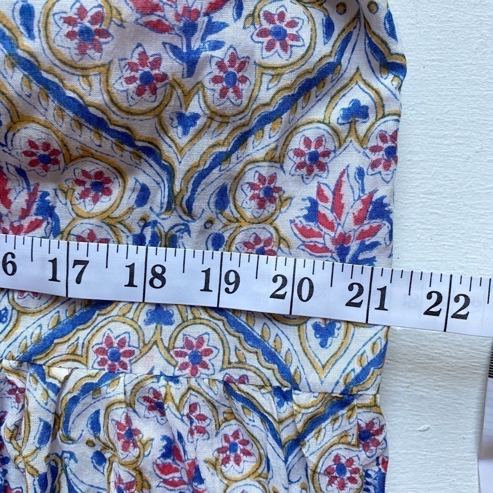 IBIZA VINTAGE FLORAL MOSAIC SLEEVELESS BOHO TIERED MAXI DRESS - Picture 12 of 13